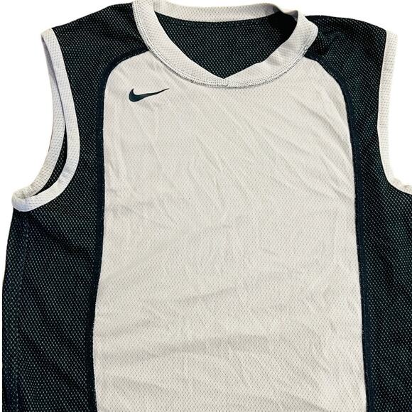 NikeFIT Reversible Basketball Jersey White Black Sleeveless Mesh Tank Mens Small - Picture 2 of 14